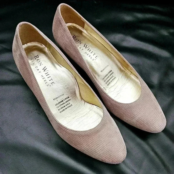 Ron White Shoes - Ron White Luxury All  Day Heel Pump Pale Beige Size 6/6.5 US 361/2 euro